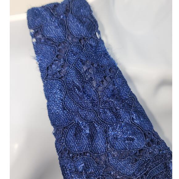 Sam Edelman Navy Blue Floral Lace Halter Midi Dress Size 2 NWT - Picture 7 of 12